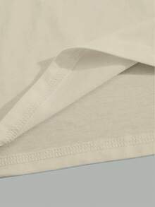 男士户外运动复古“这绝非运气，而是上帝的旨意”图案T恤，适合徒步、钓鱼、日常休闲穿着，春夏款。 - 卡其色 - 查看 4