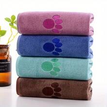 Ultra-Absorbent Microfiber Dog Towel - Quick Dry, Soft & Thick Pet Bathing Cloth With Embroidered Paw Design - one-size - View 2