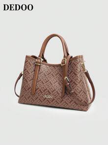 Dedoo 春夏时尚轻奢经典复古老花手提包。这款大容量托特包支持三种携带方式：手提、单肩背和斜挎。简约、优雅、百搭，适合工作通勤、日常休闲旅行、购物、度假、情人节礼物、母亲节礼物等多种场合。 - 彩色 - 查看 3