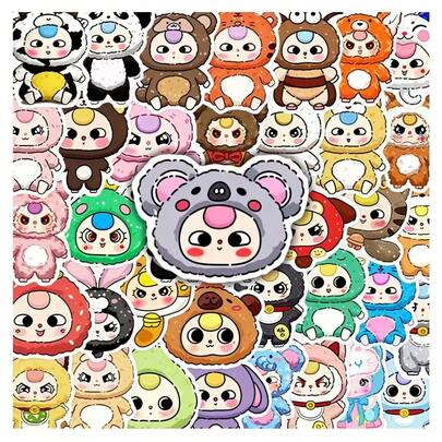 65pcs Baby Three Cartoon Sticker Series Set, Cute Scrapbooking Stickers, DIY Decorative Waterproof Stickers, Gift,Kids' Fun Crystal Bubble Stickers, Cute Cartoon Decorative Stickers | Glitter Stickers With Fun Designs | Creative Gifts Suitable For Crafts, Scrapbooks, Journals, Rewards, Party Favors, Computer & Phone Decor, Valentine's Day Crafts, Craft Supplies For Kids, Girls' Toys, Back To School Essentials