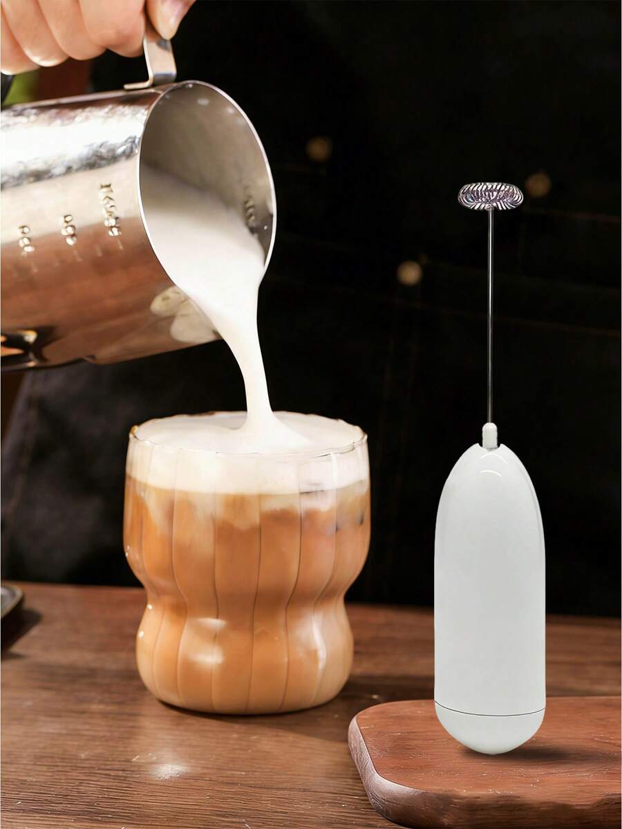 电池式奶泡器 - 手持式电动奶泡器和饮料搅拌器，咖啡饮料搅拌器，卡布奇诺迷你奶泡器 - 彩色 - 查看 1