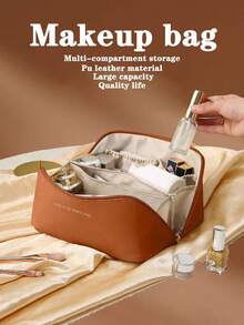 1pc Fashion Large Capacity Women's Makeup Bag, Portable Travel Handheld Cosmetic Organizer Bag - C(L Size Basic Model) - View 13