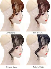 Bangs Clip-In Hair Extensions, Natural Looking French Air Bangs, Invisible & Seamless Synthetic Hair Piece For Women - Multicolor - View 4