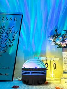 Đèn chiếu sao và trăng LED Aurora 1 chiếc, có điều khiển từ xa, công nghệ chiếu RGB cấp nguồn qua USB, thích hợp cho phòng ngủ, phòng chơi game, rạp chiếu phim tại nhà, trần nhà và trang trí lãng mạn - Có thể tạo hiệu ứng bầu trời sao tuyệt đẹp, lý tưởng cho sinh nhật và lễ tình nhân. - Nhiều màu - Xem 3