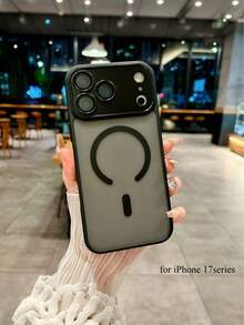 Casing Ponsel Mewah Matte Tahan Guncangan dengan Pengisian Daya Nirkabel, Kompatibel dengan Apple 17, 16, 15, 14, 13, 12, 11 Pro Max, dengan Casing Pelindung Transparan. - Purple - View 3