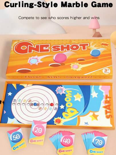 Engångsspel "Flipperspel" för skrivbordet - Interaktiv skjutleksak med poängkort och bärbar design, snabbt familjespel lämpligt för barn och vuxna, perfekt present för spelkvällar, fester och inomhus-/utomhusunderhållning