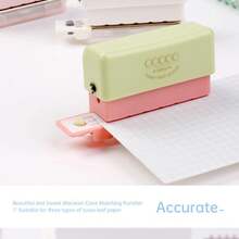 1pc 5-Hole MINI Cute DIY Punch, A5/B5/A4 Can Use, Infinite Creativity, Compact And Easy To Carry, Machine Can Hold Pendants, For Planner, Crafting, Journaling, Replacement Inner Pages - Mini 5-hole - View 5