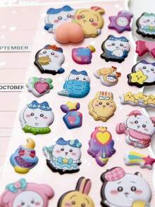 1pc Random 3D Cute Squeeze Sticker, Suitable For Decorating Phone, Laptop, Luggage, Water Bottle, Skateboard, Notebook And Guitar. Great For Daily Use And Children's Birthday Gifts. - Multicolor - View 9