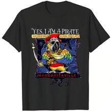Yes I'm A Pirate Jimmy Buffett Shirt, Jimmy Buffett Margarille Shirt - 黑色 - 查看 1