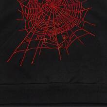 SP5DER Hoodie Spider Print Streetwear Unisex Oversized ,Sweatshirt For Men Women - màu đen - Xem 9