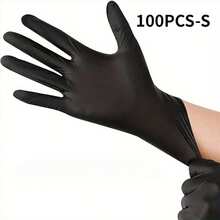 50/100pcs Powder-Free, Latex-Free Disposable Black Gloves, Ideal For Cleaning, Auto Repair And Other Essential Sanitary Protection - Black - View 21