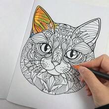 Sách tô màu Mandala 28 trang dành cho mèo, phù hợp cho người yêu mèo, người đam mê nghệ thuật và những độc giả tìm kiếm sự thư giãn. Hoạt động tự chăm sóc bản thân này có thể giúp bạn thư giãn hoàn toàn sau một ngày dài. - Mảnh duy nhất - Xem 6