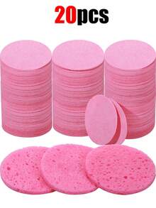 50/20/5 Peças Toalhas Faciais Redondas Descartáveis Comprimidas, Esponjas de Limpeza Comprimidas, Adequadas para Limpeza Facial Diária, Máscaras Esfoliantes e Remoção de Maquiagem. Ótimo para uso doméstico e viagens. Ferramentas de Limpeza Facial. - Rosa chiclete - Visão 9