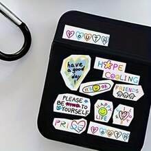 Creative Happy Smiling Face English Memo Style Protective Case Compatible With Apple , Anti-Scratch And Drop Protection - Black - View 4