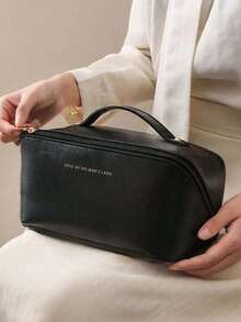 1pc Fashion Large Capacity Women's Makeup Bag, Portable Travel Handheld Cosmetic Organizer Bag - C(L Size Basic Model) - View 17