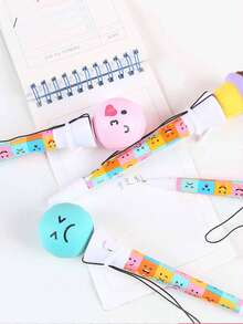 1支/3支装笑脸减压圆珠笔 0.5mm 黑色中性笔，趣味办公及学生用品，女士适用 - 表情包原子筆 - 查看 8