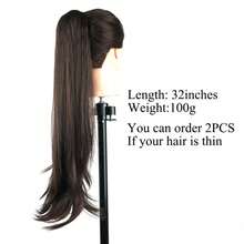 Soowee, cola de caballo de capas largas, extensión de cabello sintético, cola de caballo rubia, coletas de pelo flexibles, postizos HHJE - 16 - Ver 11
