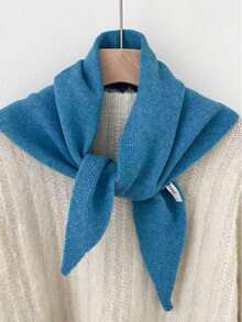 1pc Triangle Scarf, Knitted Scarf, Multi-Functional Knitted Scarf, Suitable For Matching With Dresses - 100% Wool - View 10