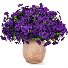 1/8/60 bông Lan Phalaenopsis nhân tạo, Lan nhiều màu sắc giống như lụa, Hoa giả, Chống tia UV, Hoa sống động như thật, Thích hợp để trang trí nhà cửa, trang trí trong nhà/ngoài trời, chậu cây, lối vào, hiên nhà, sân vườn. - Màu tím - Xem 9