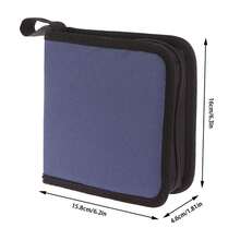 1Pc 40Tabletas CD DVD Discos Bolsos de Oxford Estuche de Almacenamiento Estuche CD/DVD Estuche CD Almacenamiento Organizador de DVD Estuche Porta Folletos de DVD LZKY - Negro - Ver 9