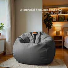 Aiire Sofa Puff Salon Moderno - [90x65] Sillon Puf Gigante XXL con Relleno Incluido para Habitacion Juvenil o Adolescente - Bean Bag Chair Gamer - Puffs Infantiles de Diseño - Verde - Ver 4