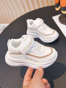 1 Pair White Children's Autumn New Baby Toddler Shoes, Girls Boys Soft Sole Sneakers, Fashionable Sports Shoes - Khaki - View 6