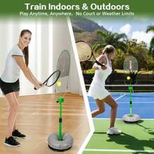 Tennis Trainer Portable Tennis Practice Equipment for All Levels Real Topspin Training Aid • Adjustable Height and Angle Pro Tennis Buddy - como en la foto - Ver 6
