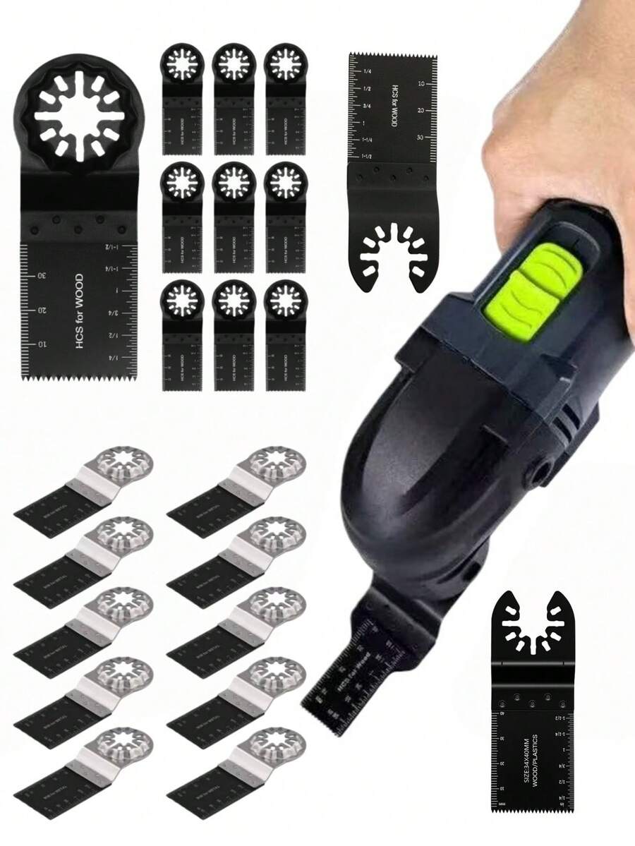 34mm (1-3/8) Oscillating Multi-Tool Blades High Carbon Steel Quick Release Universal Shank Saw Blades For Multi-Purpose Cutting - One Size Fits All - View 1