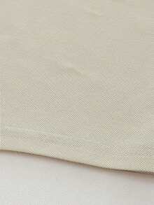 2pcs/Set Young Boy Summer Outfit, Letter Print Polo Shirt And Shorts, Casual For Outing - Beige - View 6