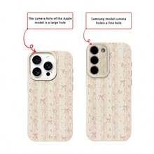 1pc TPU Material Lace Rabbit Bow Pattern Full Coverage Shockproof Soft Phone Case Compatible With Iphone 17 Pro Max/17/16 Pro Max/15/13/12/11, S20 FE/A15/S24/A55, Compatible With Note 11/Note 12/Note 13 Pro - White - View 7