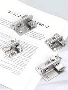 1pc Stainless Steel Gate Latch With Padlock Hole, Heavy Duty Anti-Rust Flip Latch Slide Bolt Latch, Safety Door Lock Catch For Barn Garage Garden Shed Bathroom Cabinet Pet Cage Fence Sliding Door Window - Multicolor - View 7