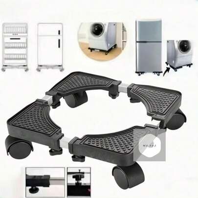 Estante Móvil Con Rueda Universal Ajustable, Soporte Retráctil For Lavadora Con Reducción De Ruido, Dirección Flexible Antideslizante Multifuncional