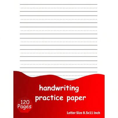 Handwriting Practice Paper: 120 Pages, Blank Dotted Lined Paper Students Learning To Write Letters