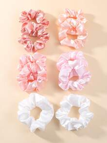10pcs/Set Colorful Fabric Scrunchies, Stretchy Hair Ties, Versatile Hair Accessories, Suitable For All Seasons Scrunchy Hair Ties Ponytail Holders,Summer,Holiday,Travel - Multicolor - View 7