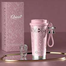 1个优质保温饮料杯，316不锈钢茶/咖啡杯，户外及车载使用，带吸管 - 彩色 - 查看 14