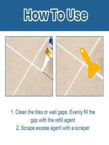 JAYSUING Tile Grout Filler, Suitable For Various Tile Wall Cracks, Waterproof And Mildew-Proof Floor Tile Grouting, Effectively Prevents Water Seepage, Maintains Dry And Clean Environment - Liquid - View 2