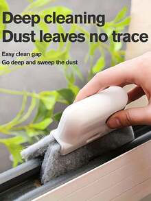 2-In-1 Window Track Cleaning Brush - Detachable Window Sill Brush, Glass Corner Cleaner And Plastic Crevice Tool - Multicolor - View 8