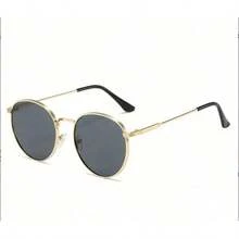 1 Pair Unisex Retro Black Round Frame Fashionable Slimming , Suitable For Summer Accessories, Vacation, EDM Festivals, Streetwear, Sports, Fishing, Travel, UV Protection, Family Outings, Hiking, Golf, Holidays, Driving, Outdoor Activities, Elegant Attire, Beach, Parties, Vacations, Sports, Streetwear Accessories, Holidays, Outdoor Activities, Sun Protection - 黑色 - 查看 6