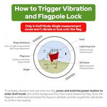 Golf Rangefinder with Slope 1200 Yards Laser Range Finder with High-Precision Flag Pole Locking Vibration 7X Magnification Rechargeable Battery - Blanco con rojo - Ver 6