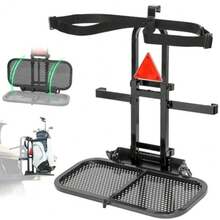 Foldable Golf Cart Rear Seat Bag Holder Fits 4 Seater Golf Cart Bag Holder Compatible with EZGO/Club Car/ Works for Rear Armrests Up to 8" and 24.5" Wide Equipped with Stainless Steel Buckles - Negro - Ver 2