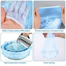 Transparent Blue Pedicure Liners Disposable, Pedicure Bowl Liners With Elastic Band, Unbreakable Pedi Liners Disposable, Fits Most Pedicure Tub, For Pedicures Foot Spa Home Use (25pcs) - ColorA - 查看 4
