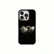 1pc Vintage Floral Heart Frame Swan Pattern TPU Phone Case Compatible With IPhone 17 Pro Max/17/16 Pro Max/15/13/12/11, S20 FE/A15/S24/A55,  Note 11/12/13 Pro, Full Body Soft Protective Cover - Style 9 (1 Piece) - View 5
