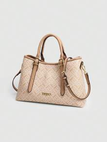 Dedoo 春夏时尚轻奢经典复古老花手提包。这款大容量托特包支持三种携带方式：手提、单肩背和斜挎。简约、优雅、百搭，适合工作通勤、日常休闲旅行、购物、度假、情人节礼物、母亲节礼物等多种场合。 - 彩色 - 查看 3