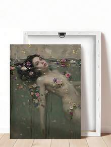 1幅复古奥菲莉娅墙面艺术印刷品，梦幻奥菲莉娅海报，水中优雅女子，文学礼物，复洛克装饰，送给朋友的理想礼物，卧室艺术印刷品，客厅装饰，办公室装饰，厨房装饰，浴室装饰，墙面艺术，墙面装饰，家居装饰，房间装饰，帆布墙面艺术，海报，带框墙面艺术，可选画框 - B - 查看 13