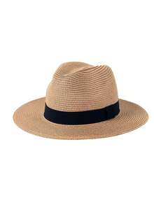 1pc Fashionable Unisex Panama Style Hat, Versatile For Spring/Summer Outdoor, Beach, Travel, Sun Protection, Suitable For Hiking, Vintage, Cowboy, And More - A - View 15