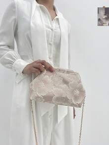 lulu kewen 1 chiếc ví cầm tay nữ họa tiết hoa thời trang, ví cài khuy, ví đeo vai, dây đeo vai có thể tháo rời, ví màu vàng, phù hợp cho thanh thiếu niên, phụ nữ, bé gái, học sinh, nữ công sở, vừa vặn với điện thoại thông minh - Hồng - Xem 4