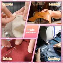 Cobee 12 Pcs Sew In Needle And Thread For Hair, Black Needle And Thread Kit Upholstery Thread, Curved Upholstery Needles For Making Wig Hair Hand Sewing Hair Weave Extension - Trắng - Xem 6