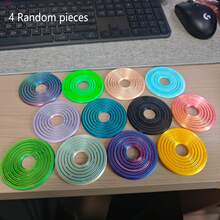 3D Printed Rotating Finger Spinner Toy - PLA Plastic, Multi-Color (Pink/Yellow/Green/Blue/Purple) - Sensory Fidget Toy For Adults And Ages 14+, Compact Desktop Accessory, Finger Spinner - Multicolor - View 14
