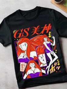 Ghost Sweeper Mikami-Shirt Vintage 90s Anime Kawaii Girl Anime Clothes - 黑色 - 查看 1