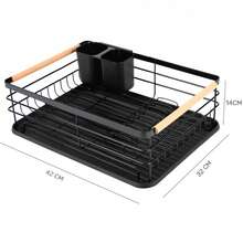 Escurridor de platos multifuncional para cocina, escurridor vertical con bandeja, escurridor de platos, escurridor de vasos de agua para el hogar, cuencos, platos, palillos, cuchillos y tablas de cortar, escurridor de platos desmontable que ahorra espacio - escurridor de platos de plástico, adecuado para cocinas, vehículos recreativos, furgonetas camper y remolques de viaje, escurridor de fregadero de cocina, escurridor de platos de doble capa con escurridor de cubiertos, escurridor de platos desmontable con bandeja de goteo, juego de almacenamiento y organización de vajilla de cocina. - Monocapa multicolor - Ver 9